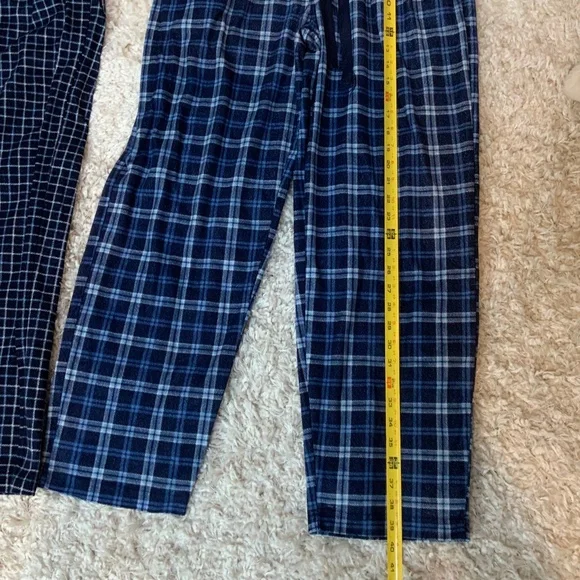 Izod Blue M x 2 Pair Plaid Flannel Pajama Bottoms Sleep Cozy Flannel Alpine - Picture 4 of 7